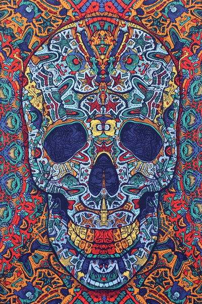 Skull 3D Tapestry