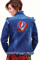Grateful Dead Fringe Ladies Denim Jacket