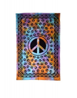 Tapestry-Multi Peace Signs