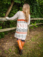 Lace Top Tunic with India Print