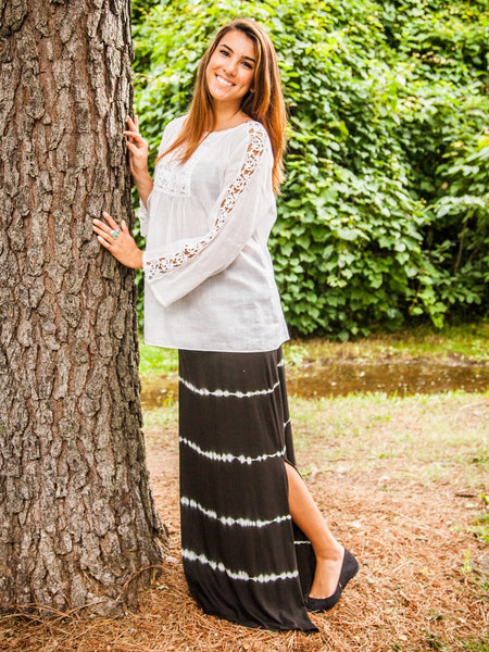 Maxi Skirt with Summer Stripe