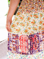 Long Hippy Patchwork Skirt Or Dress in Vintage Cotton Prints