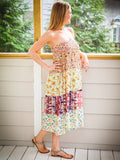 Long Hippy Patchwork Skirt Or Dress in Vintage Cotton Prints