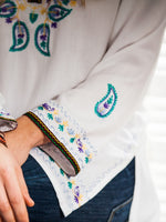 60's Hippy Style Embroidered Long Sleeve Kurta