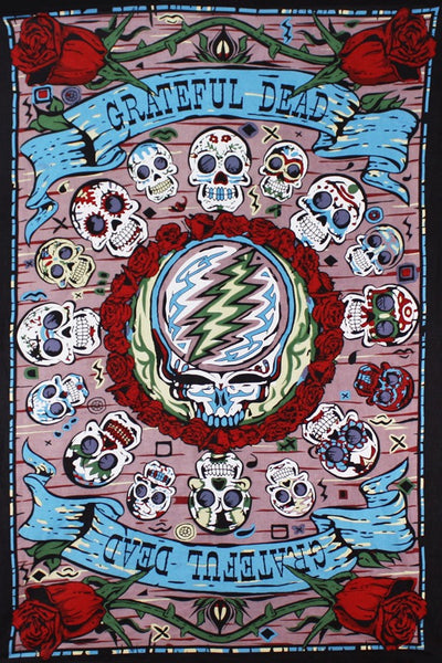 Mini-Tapestry Grateful Dead Mexicali Skulls in 3D