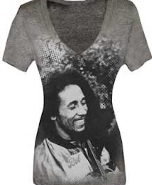 Ladies Bob Marley V-neck Ladies T-shirt