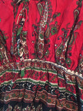 Long Sleeve India Print Pheasant Dress
