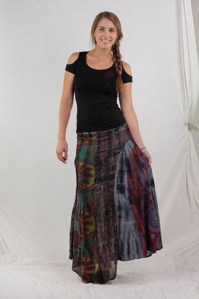 Long Jaipuri Patchwork Skirt
