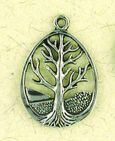 Tree of Life Pewter Oval Pendent on a 33" Chord