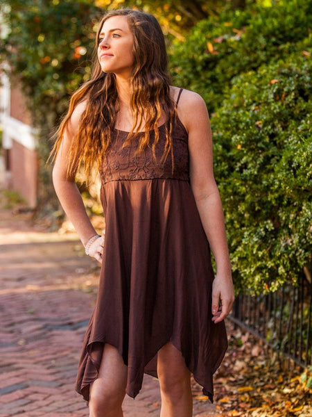 Summer Hippy Dress With Asymmetrical Hem and Embroidery